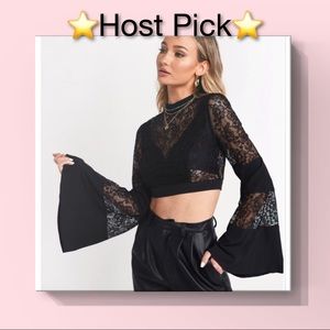 Host Pick⭐️TOBI Past Midnight Lace Crop Top